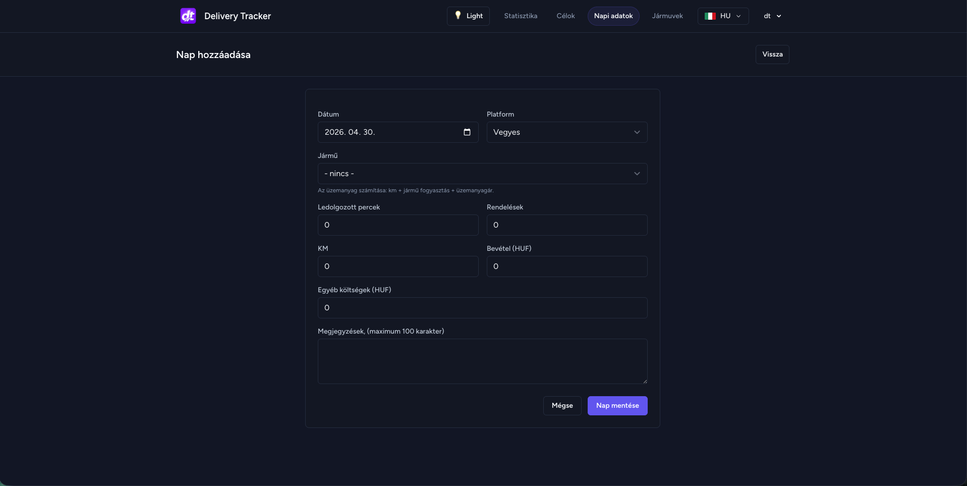 Delivery Tracker screenshot